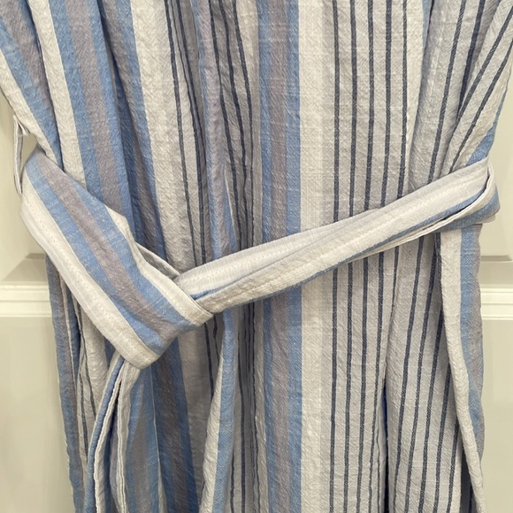 Free Assembly XXXL Blue & White Striped Casual Dress - Picture 8 of 11
